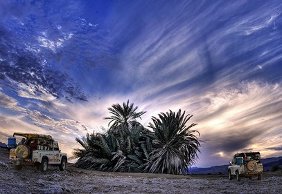 Jeepsafari beim Sonnenuntergang